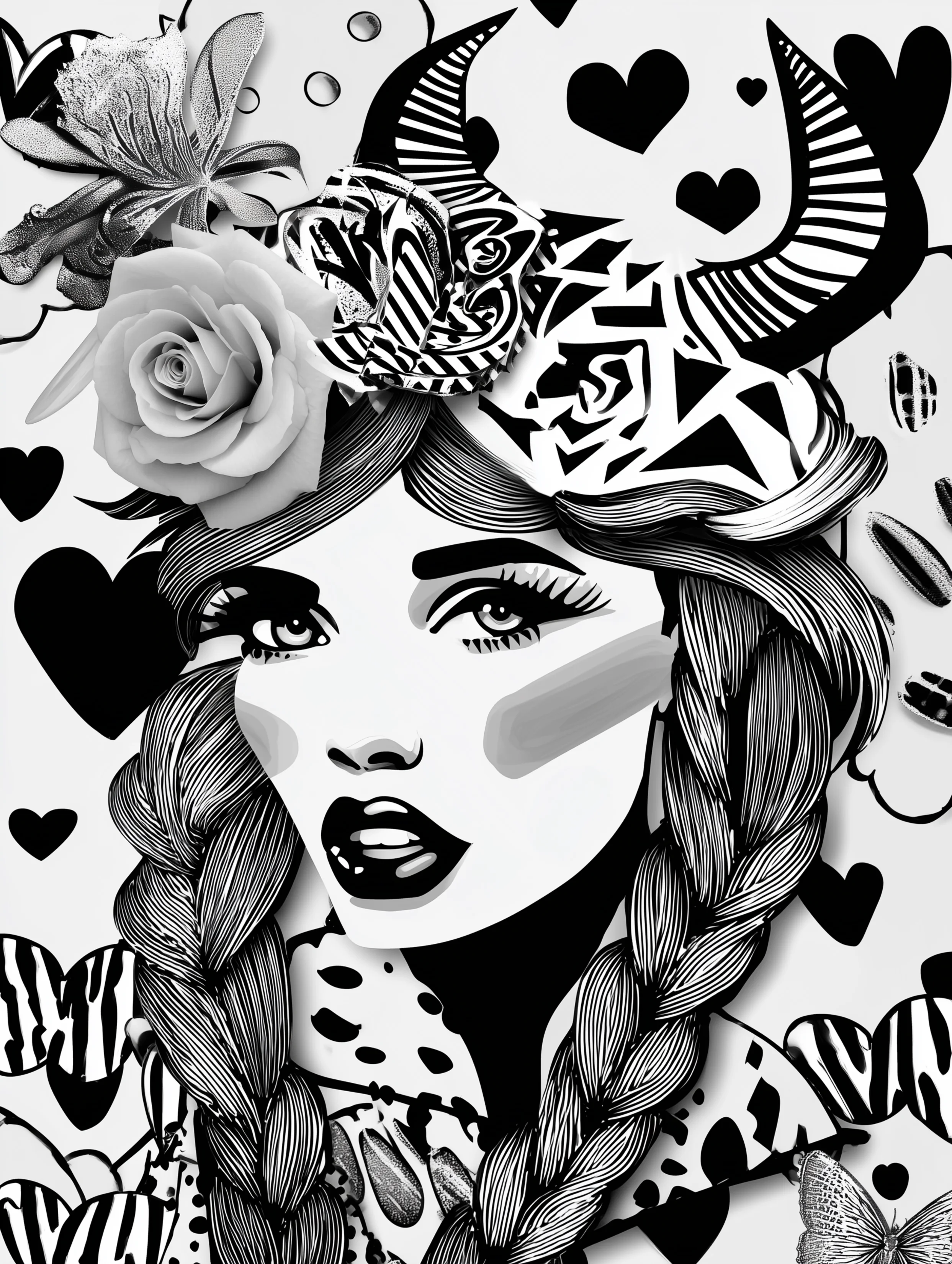 Free printable viking coloring page for adults featuring a viking woman